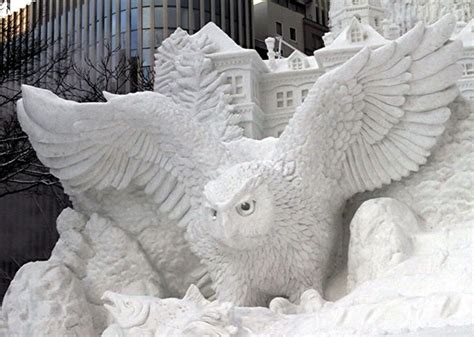 40 Realistic Snow Art Sculptures Winter Creations Bored Art