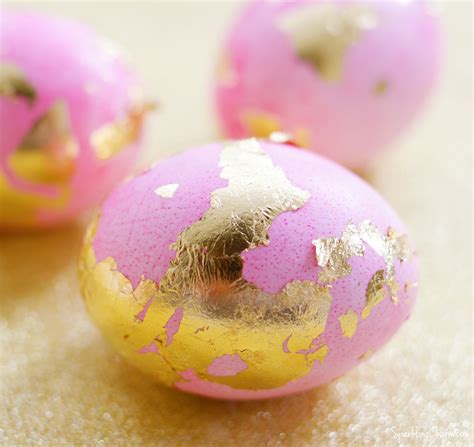 Fancy Golden Easter Eggs Sparkling Charm Entertaining Lifestyle