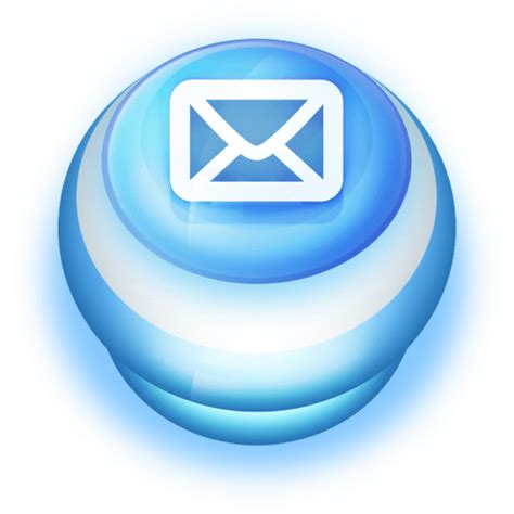 Button Blue Mail Icon Pushdown Buttons Iconset Wackypixel