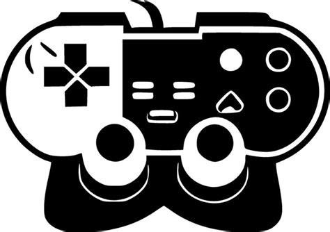 Premium Vector Gamer Black And White Isolated Icon Vector Illustration