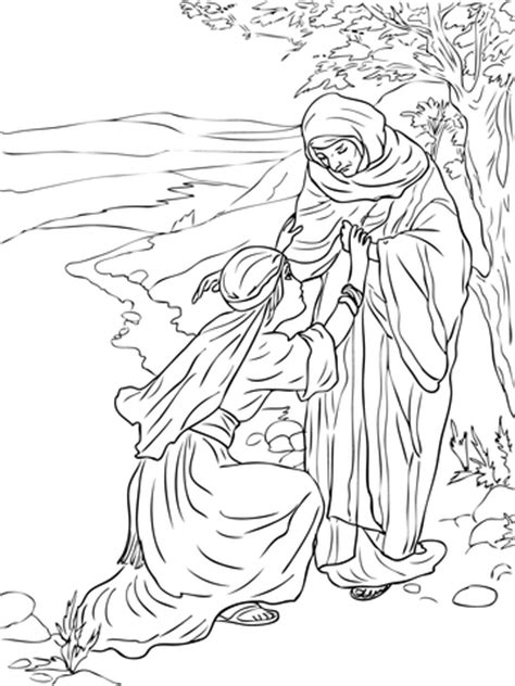 Holman christian standard bible his estate included 7,000 sheep, 3,000 camels, 500. Ruth and Naomi coloring page | SuperColoring.com