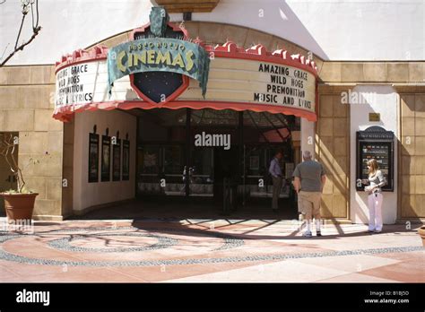Cinema Movie Theater Downtown Santa Barbara Old Fashioned Facade Stock