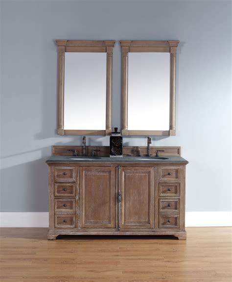 Looking for a 60 inch bathroom vanity to be the focal star of your new bathroom remodel? 60 Inch Double Sink Bathroom Vanity in Driftwood Finish ...