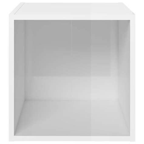 3 Piece Tv Cabinet Set High Gloss White Chipboard