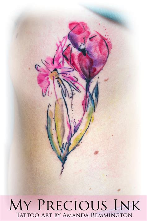 Abstract Watercolor Flower Tattoo By Mentjuh On Deviantart