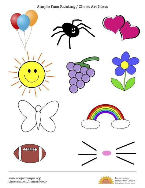 Easy Face Painting Template Printable Printable Templates