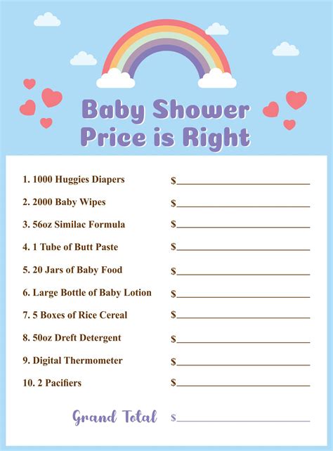 Explore these fun printable baby shower games and learn how you can play them at your next baby shower. 8 Best Images of Price Is Right Baby Shower Free ...
