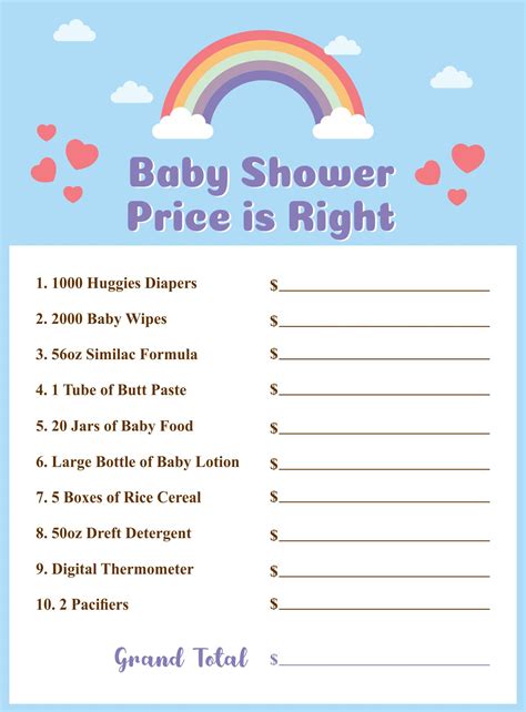 Price is right baby shower game powerpoint. 8 Best Images of Price Is Right Baby Shower Free ...