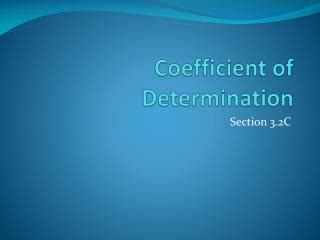 PPT Coefficient Of Determination PowerPoint Presentation Free