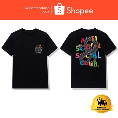 Camiseta Anti Social Social Club Cobra Lançamento 2021 Shopee Brasil
