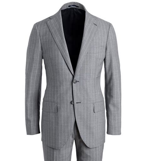 Light Grey Pinstripe Bespoke Suit Ubicaciondepersonascdmxgobmx