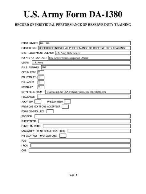 Da Form 1380 Pdf 2019 Fill Out And Sign Online Dochub