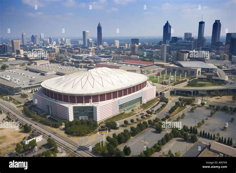 Aerial View Of The Georgia Dome In Atlanta Georgia Stock Photo