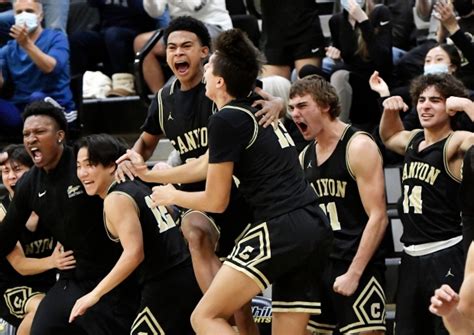 Canyon Boys Basketball Beats Foothill With Strong Finish Grabs Share