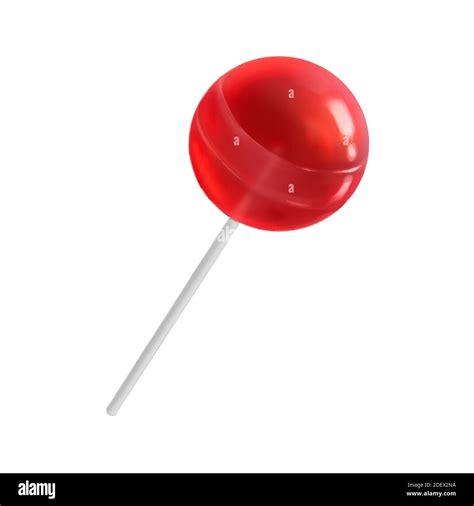 Sweet Red Lollipop On The Stick Stock Photo Alamy