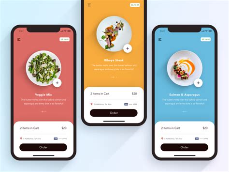 Food for all would let you buy food restaurants have left over just before they close for the night. Food Delivery App by Vova Nurenberg on Dribbble