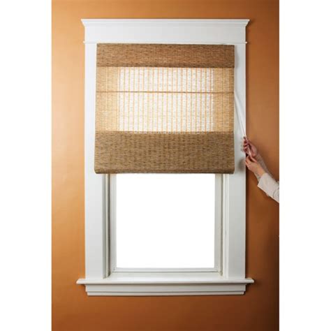 Shop for faux bamboo window shades online at target. Kenney Roman Shade, Faux Jute Wheat | Bamboo roman shades ...
