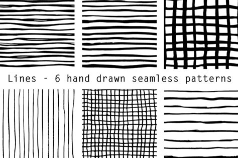 Collection Of Seamless Line Patterns For Graphic Designers Vandelay