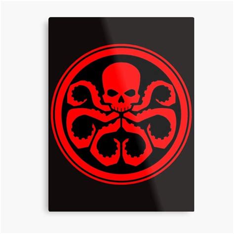 Hydra Red Skull Print Captain America Shield Art Print Set Of 3