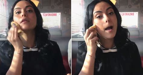 Camila Mendes Blends Makeup With A Pancake In Cole Sprouses Instagram