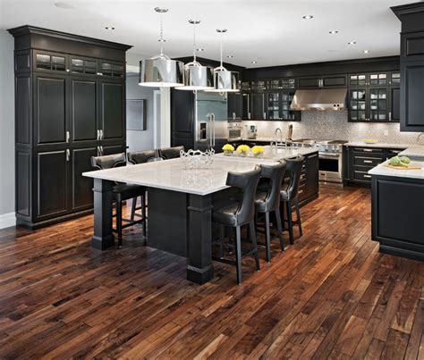 The colors stand out against the light paint on the walls and the dark counter tops. Acacia Hardwood Flooring - An Excellent Choice - Home Bunch Interior Design Ideas
