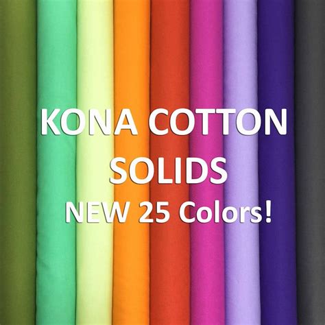 Robert Kaufman Kona Cotton Solid New 25 Colors 2019 By The 12 Etsy