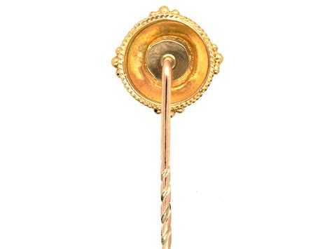 Victorian 15ct Gold Tie Pin Set With A Diamond 176l The Antique