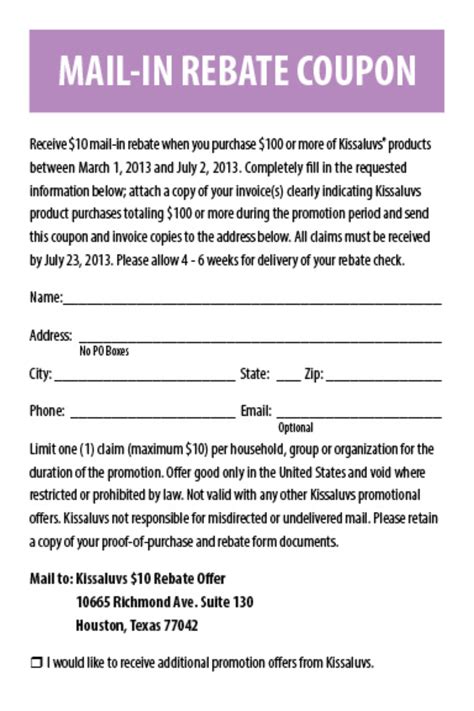 Mail In Rebate Coupons