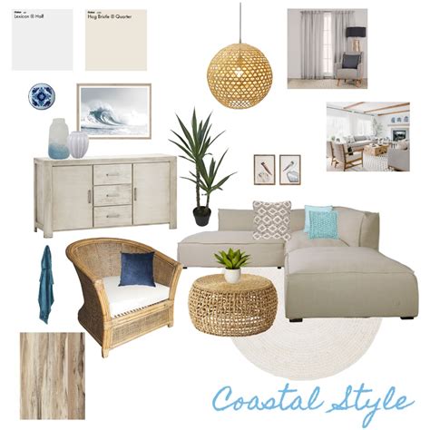 Coastal Living Room 4 Interior Design Mood Board By Andisomorjai
