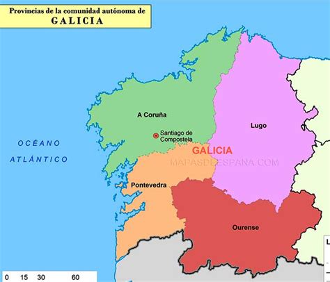 Mapa Provincias Comunidad Galicia Cocina Y Aficiones