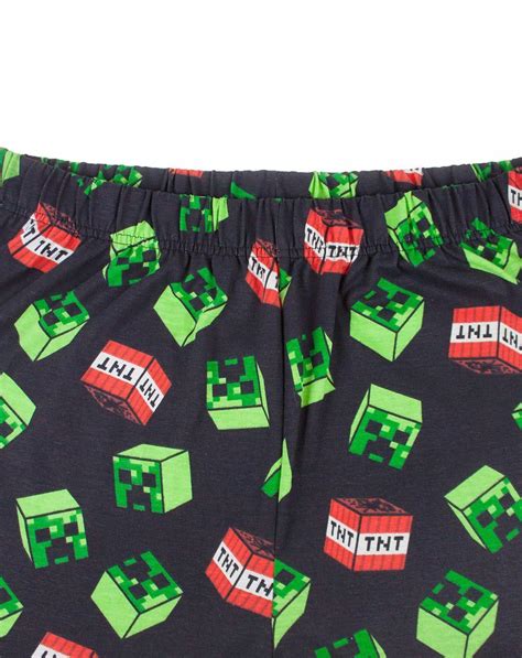 Minecraft Creeper Face Tnt All Over Print Mens Black Lounge Pants