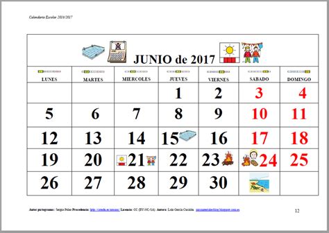 Mis Materiales Al Y Pt Calendario De Junio