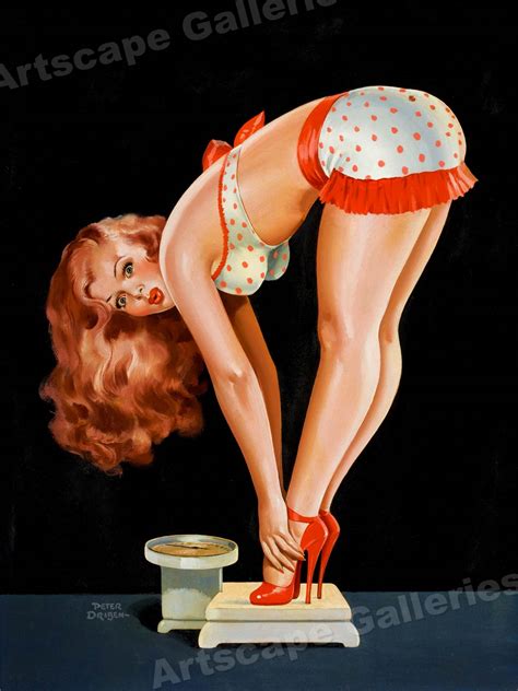 Peter Driben Pin Up Girl Surprise Vintage Style Poster X Ebay