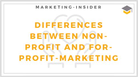 Differences Between Non Profit Marketing And For Profit Marketing
