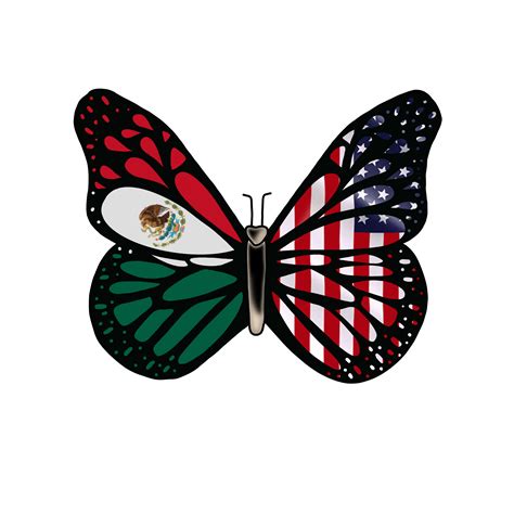 de aqui y de alla butterfly in 2022 mexican flag drawing american flag tattoo mexican flag