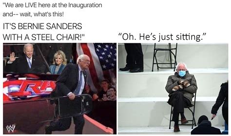 Its Bernie Sanders With The Steel Chair Oh Rdankmemes
