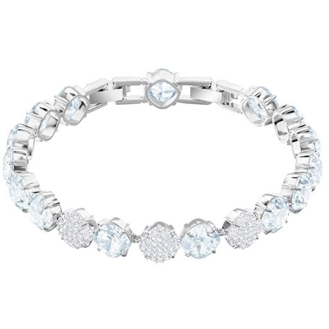 Bracelet Swarovski Bijoux 5427972 Acier Argenté Bleu Cristaux