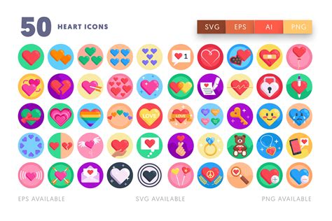 50 Heart Icons Dighital Icons Premium Icon Sets For All Your Designs