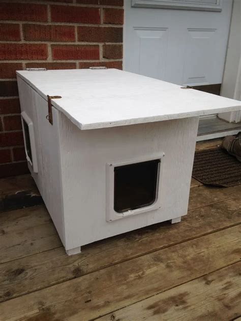 Cat House For The Winter And For Feral Cats In 2020 Cat House Diy