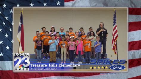 Pledge Of Allegiance Treasure Hills Elementary Youtube