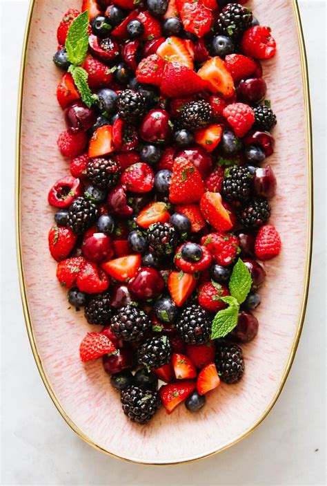Summer Cherry Berry Fruit Salad The Simple Veganista