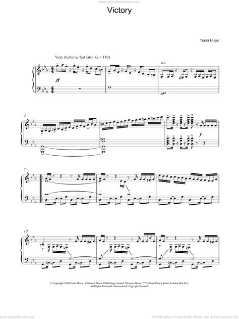Huljic Victory Sheet Music For Piano Solo Pdf