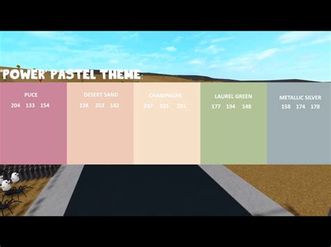 The Color Scheme For Power Pastel Is Shown In This Screenshote And It