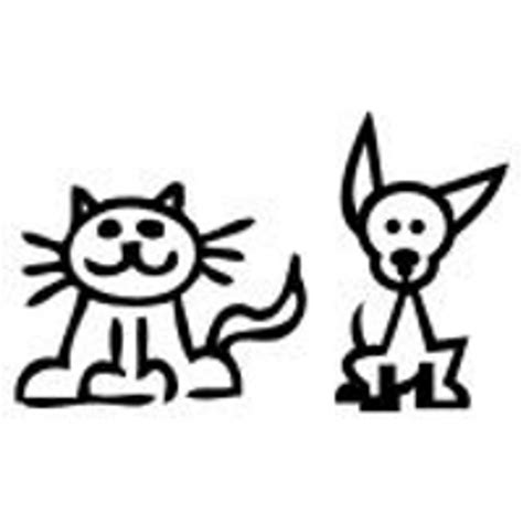 Stick Figure Dog And Cat Pet Decal Pack