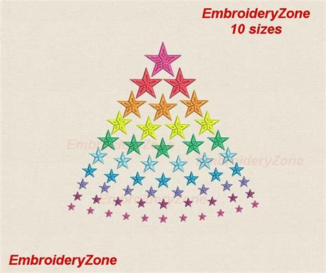 Mini Star Machine Embroidery Design Full Filling Mini Stars Etsy