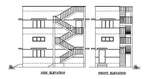 Cetex Front Elevation And Side Elevation Details Has Given In This 2d