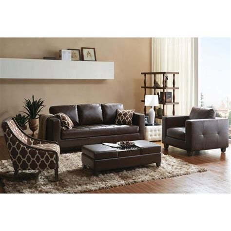 Elegant traditional accent seating can be added to a multitude of rooms in your home with this great wing back accent chair. accent chair for black leather sofa leather sofa | Living ...