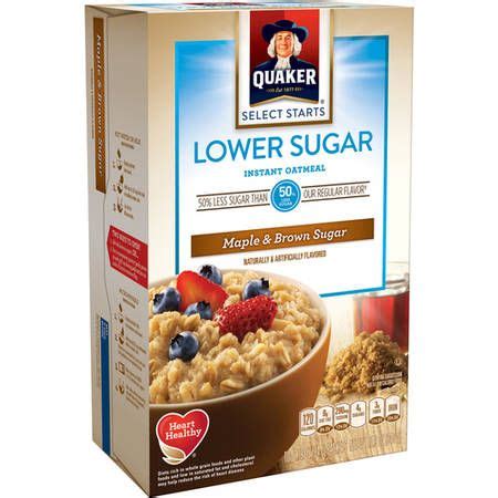 2,000 calories a day is used for general nutrition advice. Quaker Instant Oatmeal, Lower Sugar Maple & Brown Sugar ...