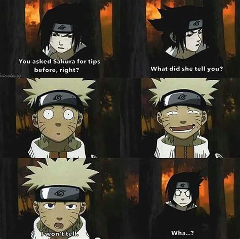 Naruto Sasuke Tips Funny Text Quote Comic Naruto Naruto And