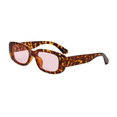 Monfince Small Square Sunglasses Flat Top Frame Shades Vintage Print Square Glasses For Women
